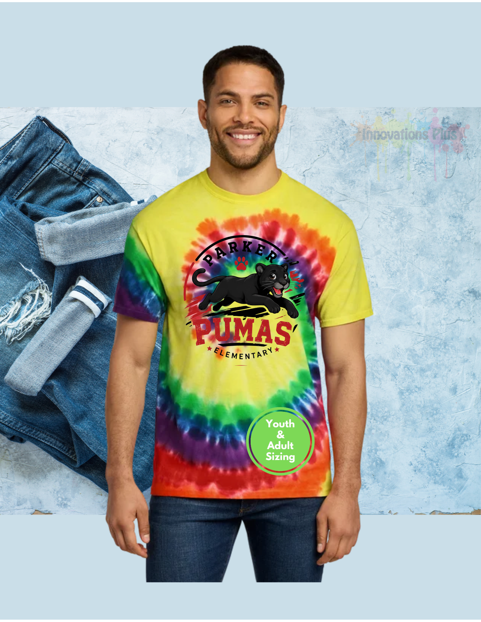 Parker Port & Company Tie-Dye Tee (Puma Circle)
