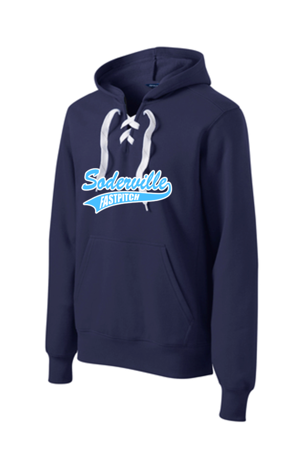 Soderville Fastpitch Sport-Tek® Lace Up Pullover Hooded Sweatshirt (Tail Logo)