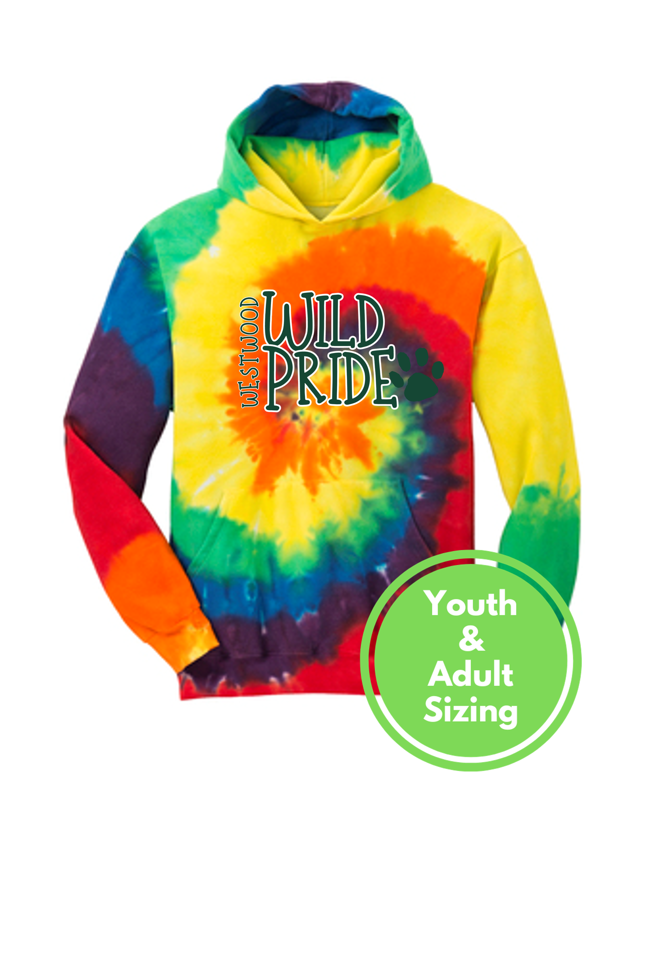 Westwood Port & Company® Tie-Dye Pullover Hooded Sweatshirt (Words Pride  Logo) - Innovations Plus LLC