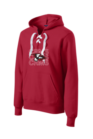 CR Middle School Sport-Tek Lace Up Pullover Hooded Sweatshirt (CRMS Repeat with Falcon)