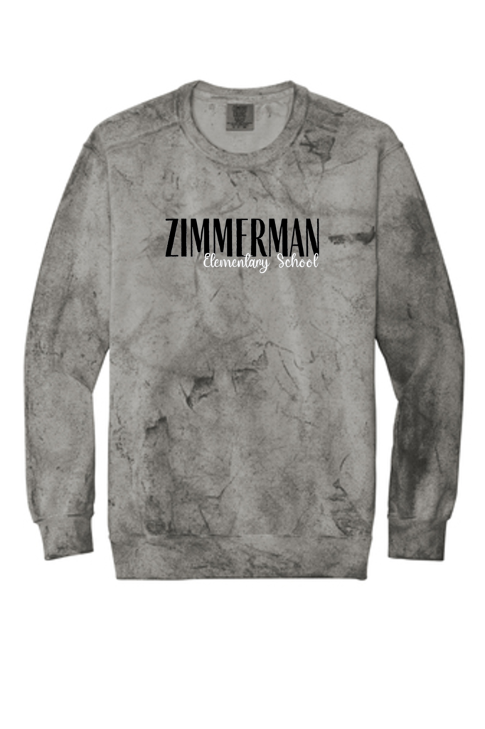 Zimmerman Adult Color Blast Crewneck Sweatshirt (Letters Logo ...