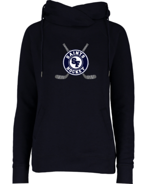 SF Hockey Ladies Classic Fleece Funnel Neck Pullover Hood (Sticks Logo)