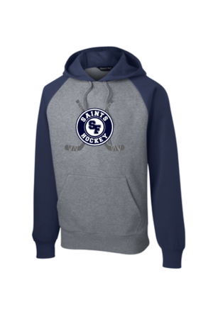 SF Hockey Sport-Tek® Raglan Colorblock Pullover Hooded Sweatshirt (stick logo)