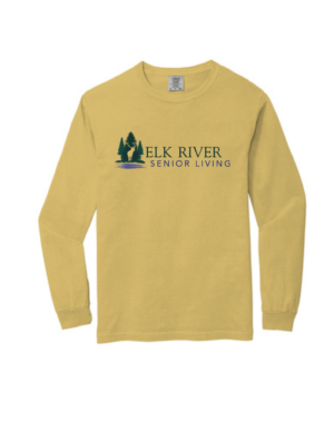 Elk River Senior Living Comfort Colors ® Heavyweight Ring Spun Long Sleeve Tee (full front)