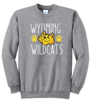 Wyoming Elementary Port & Company® Core Fleece Crewneck Sweatshirt (Paw Print Logo)