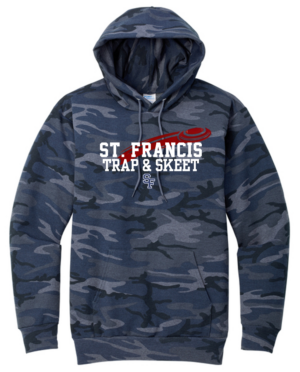 SF Trap Port & Co™ Core Fleece Camo Pullover Hooded Sweatshirt (Full Front Words)