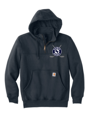 SF Hockey Carhartt® Rain Defender® Paxton Heavyweight Hooded Zip Mock Sweatshirt (Embroidered ) (sticks)
