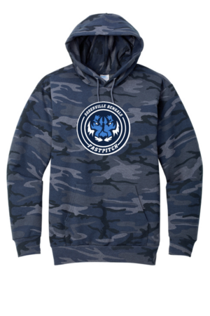 Soderville Fastpitch Port & Co™ Core Fleece Camo Pullover Hooded Sweatshirt (Circle Full front)