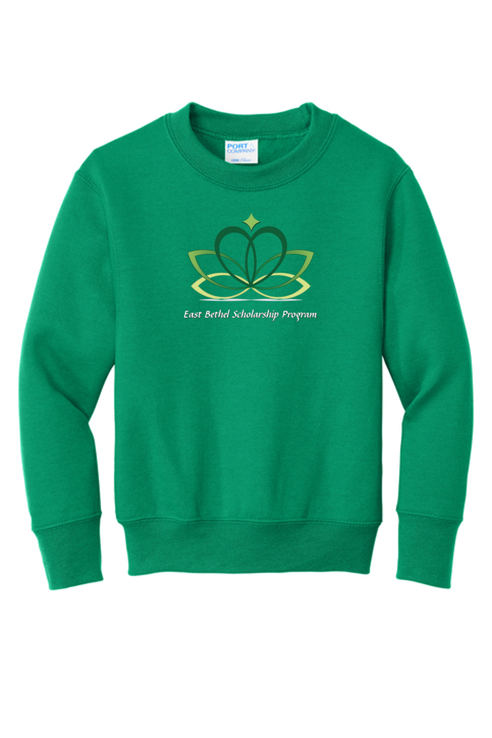East Bethel Royalty Port & Co™ Youth Core Fleece Crewneck Sweatshirt (Full Front)