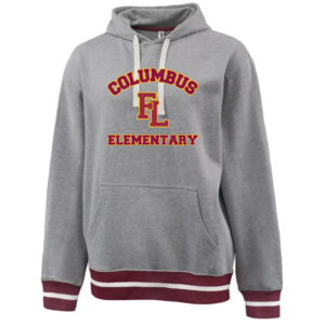 Columbus Elementary stadium hoodie (Arched words with FL)