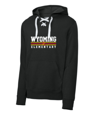 Wyoming Elementary Sport-Tek Lace Up Pullover Hooded Sweatshirt (Horizontal)
