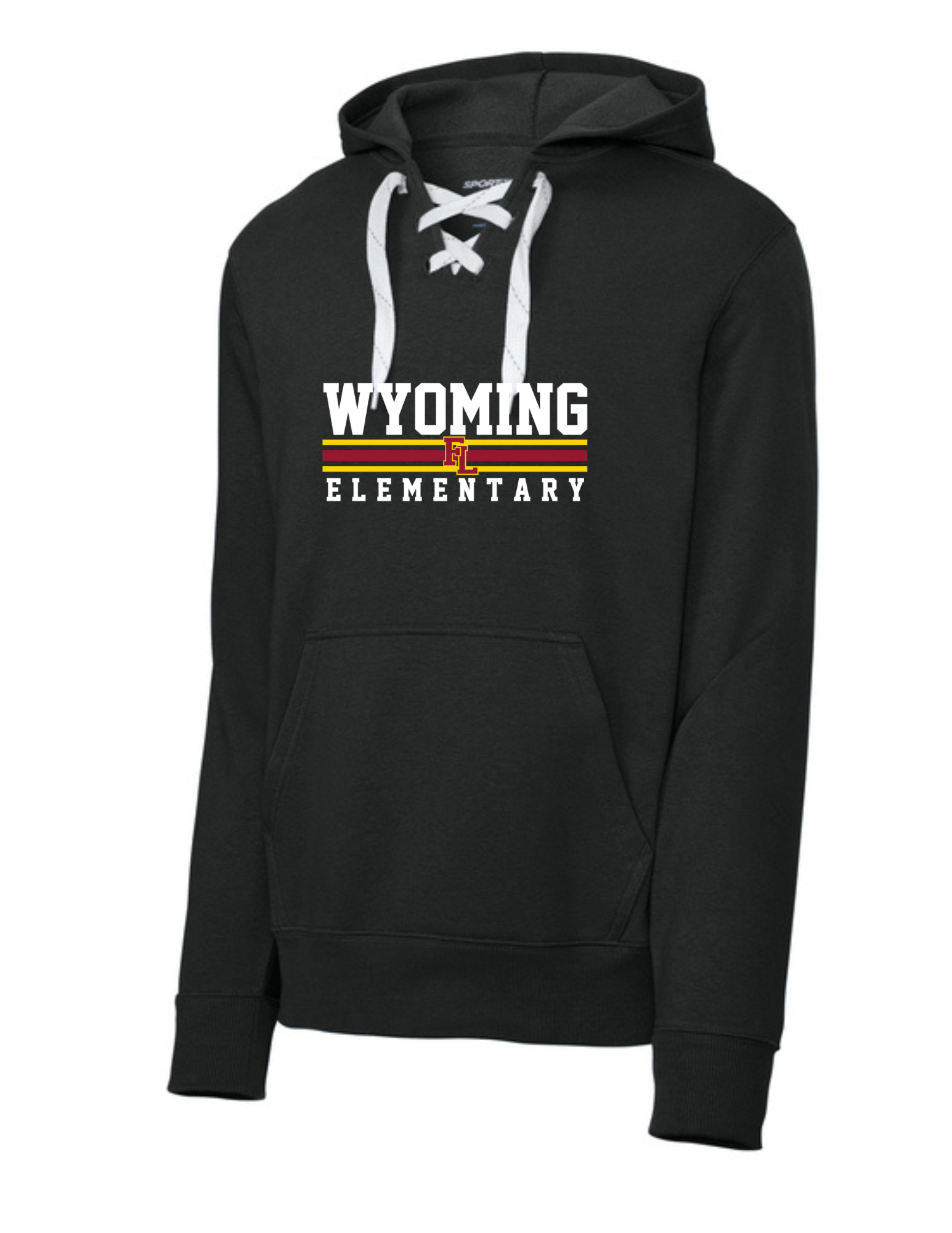Wyoming Elementary Sport-Tek Lace Up Pullover Hooded Sweatshirt (Horizontal)