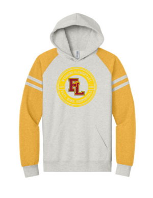 Wyoming Elementatry Jerzees® Unisex NuBlend® Varsity Colorblock Hooded Sweatshirt (circle)