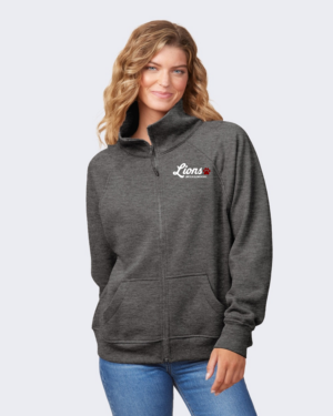 Lincoln Ladies Relaxed Full Zip Fleece (Lions with Paw text)