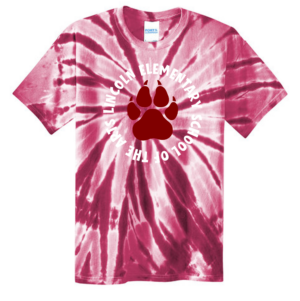 Lincoln Elementary Port & Co® Tie-Dye Tee (Circle with Paw)