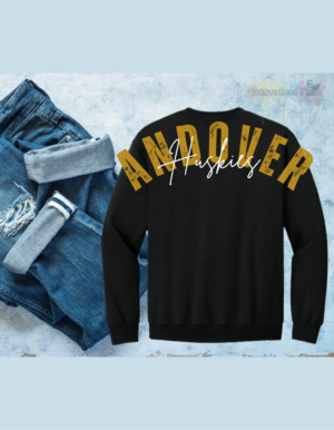 Andover Huskies Crew Neck Oversized logo on back (Andover Huskies)