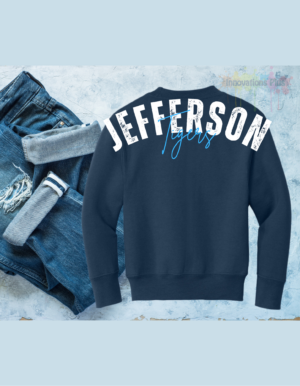 Jefferson Tigers Crew Neck Oversized logo on back (Jefferson Tigers)