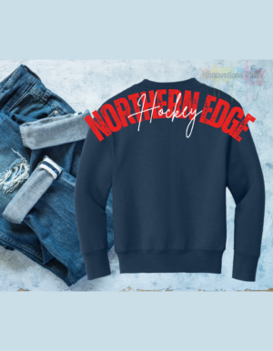 Northern Edge Crew Neck Oversized logo on back (Northern Edge Hockey)