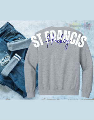 SF Hockey Crew Neck Oversized logo on back (St. Francis Hockey)