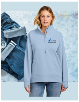 Mains'l New Era® Women’s Heritage Fleece 1/2-Zip (embroidered)