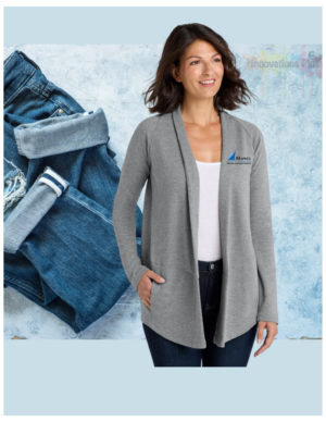 Mains'l Port Authority® Women's Interlock Cardigan (embroidered)