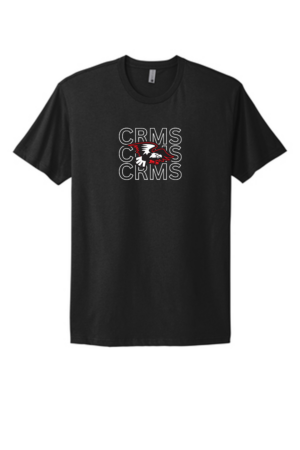 CR Middle School Next Level Apparel® Adult Cotton Tee (CRMS Repeat with Falcon Centered)