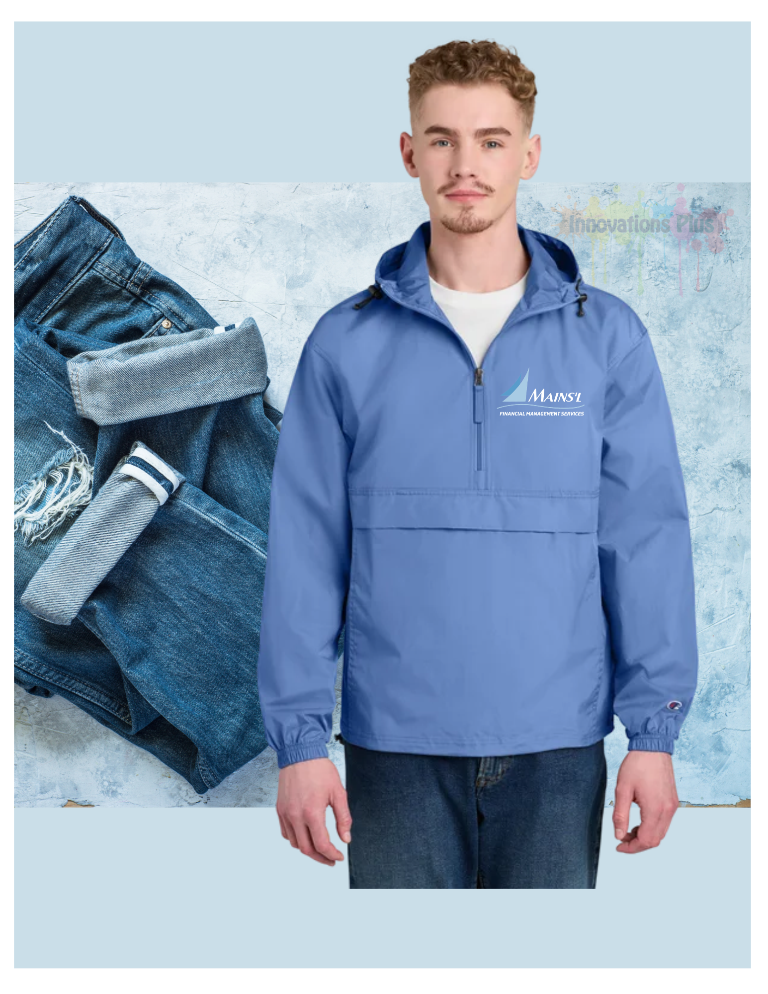 Mains'l New Champion® Packable Anorak Wind Jacket
