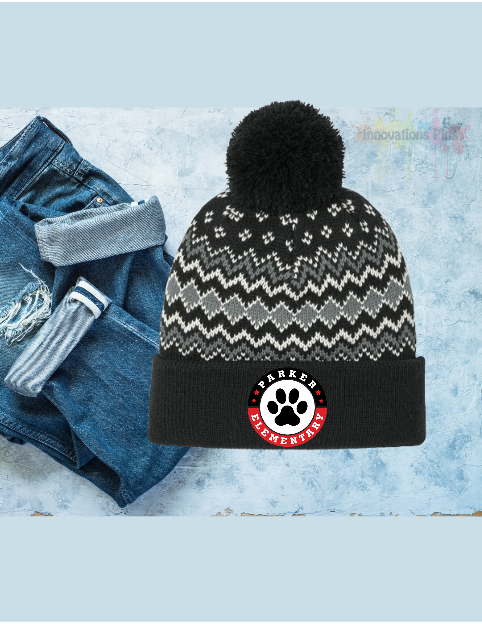 Parker Alpine Pom Beanie (Circle)