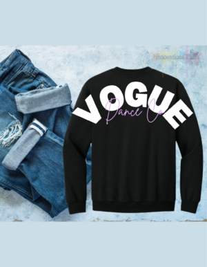 Vogue Crew Neck Oversized logo on back (Vogue Dance Co.)